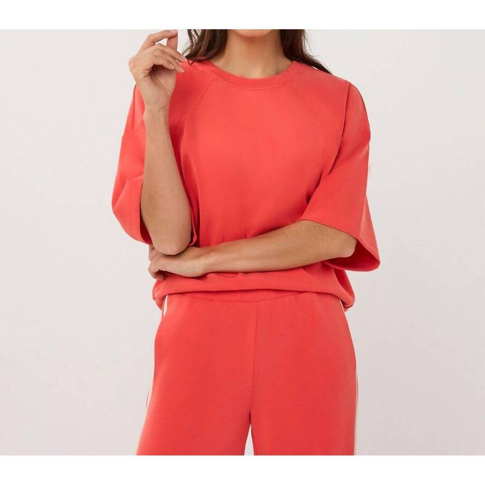 NEW ESQUALO modal raglan sweater in chili red